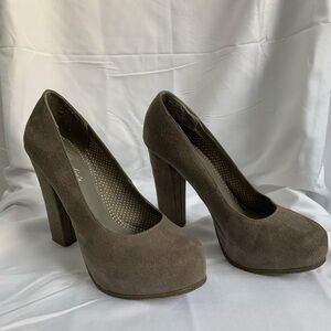 Candie’s Suede 5” Platform Heels